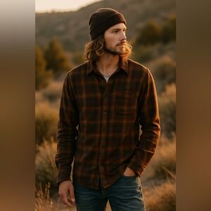 7Diamonds Luxe Soft Plaid Button-Up Shirt‎ - Medium
